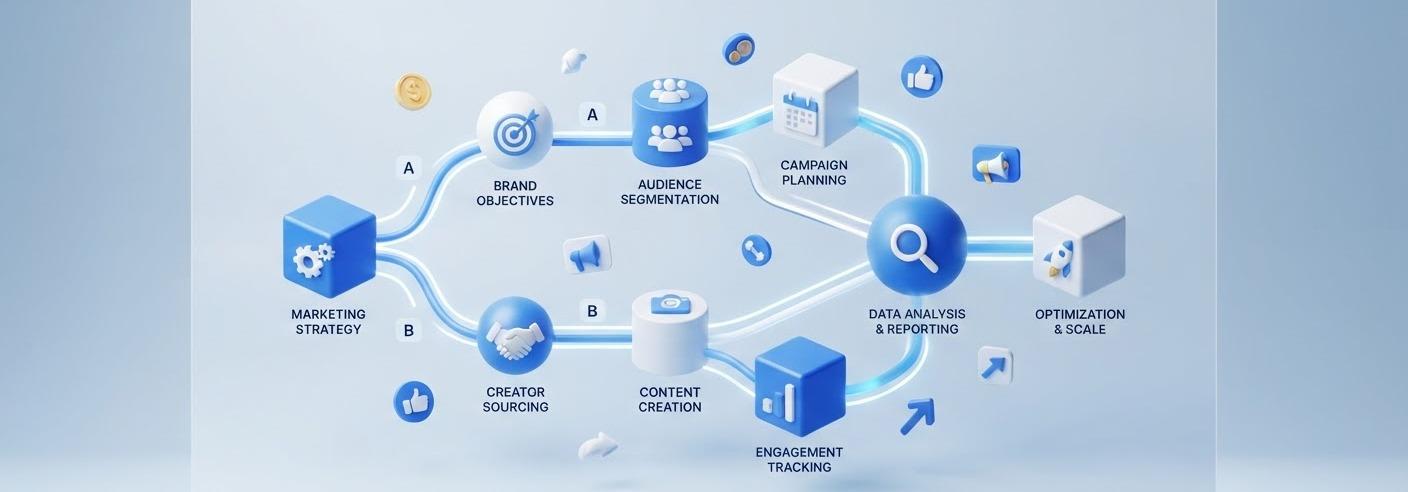 The Boldframe brand-to-creator marketing workflow