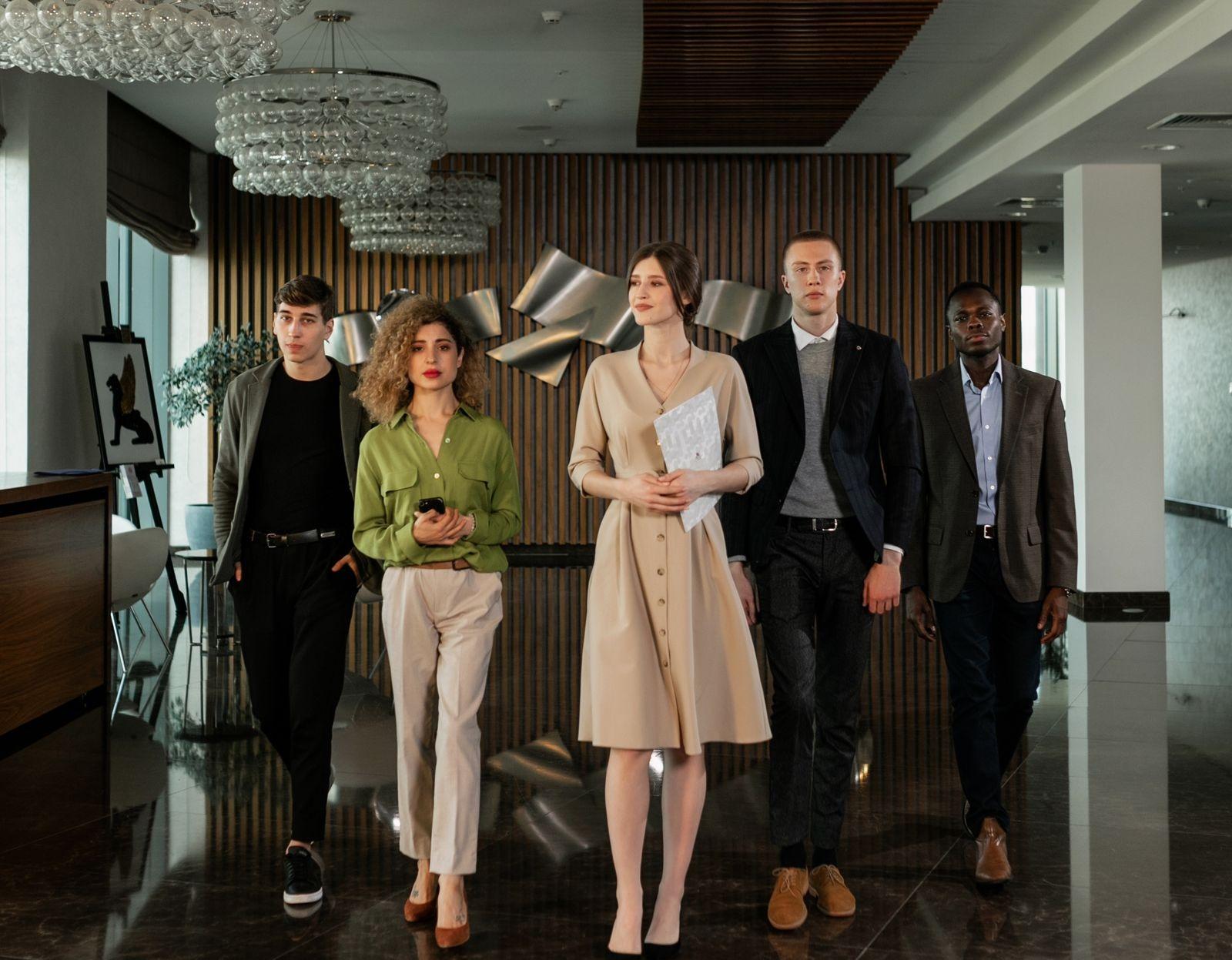A confident team walking into a new campaign
